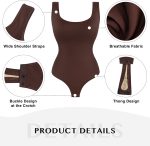 FeelinGirl Bodysuit for Women Tummy Control Seamless Fashion Thong Tops Short/Half/Short Puff/Long Puff Sleeve - Image 3